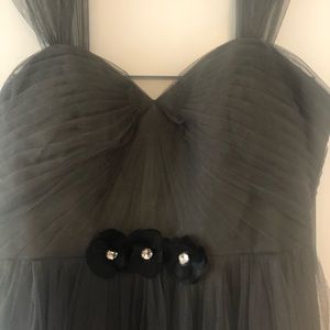 Grey chiffon formal dress